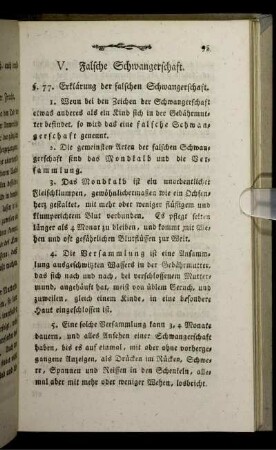 V. Falsche Schwangerschaft.