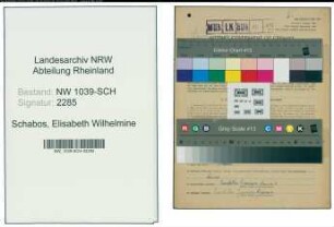 Entnazifizierung Elisabeth Wilhelmine Schabos , geb. 18.06.1913 ()