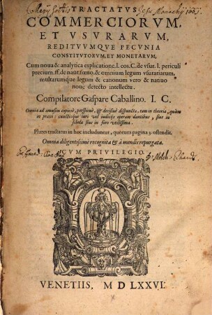 Tractatus Commerciorum et usurarum