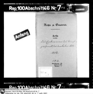 Einkommen des Dienstpersonals des Fleckens Melle
