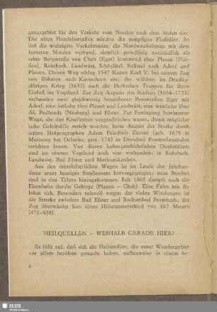Heilquellen - weshalb gerade hier?