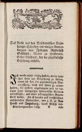 [Von der physikalischen Erziehung.]