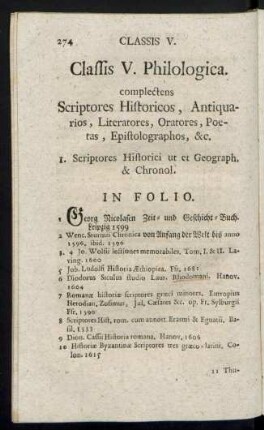 Classis V. Philologica
