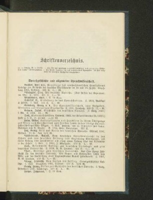 Schriftenverzeichnis.