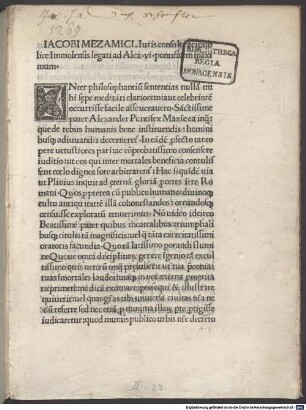 Oratio ad Alexandrum VI. pontificem maximum