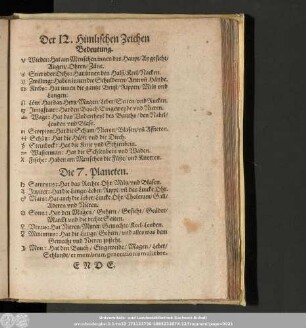 Der 12. Himlischen Zeichen Bedeutung.