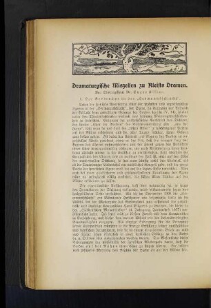Dramaturgische Miszellen zu Kleists Dramen