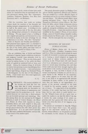 Reviews of recent publications