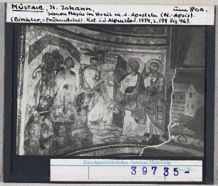 Müstair, St. Johann: Simon Magus im Streit mit den Aposteln
