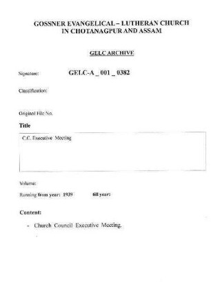 C.C. Executive Meeting