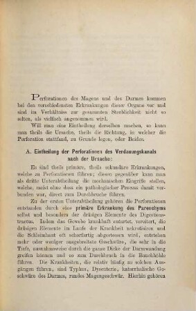 Ueber Perforationen des Magens und des Darmes