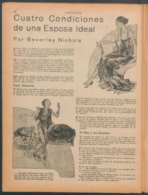 Cuatro condiciones de una esposa ideal