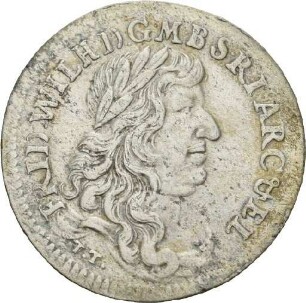 Dritteltaler des Kurfürsten Friedrich Wilhelm von Brandenburg, 1671