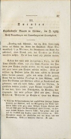 III. Turnier der Kapellendorfer Bauern in Weimar, ...
