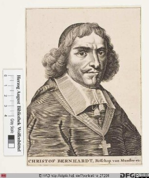 Bildnis Christoph Bernhard (von Galen), 1650-78 Fürstbischof von Münster