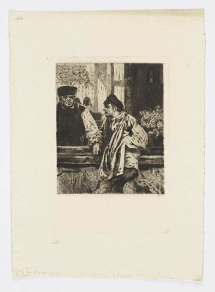 Mann an einer Bar, aus: Émile Zola, "Der Totschläger", Paris 1879