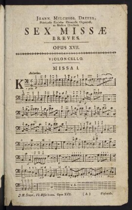 1-18, Violoncello. Missa I. - Missa II.