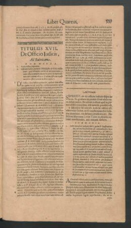 Titulus XVII. De Officio Iudicis.