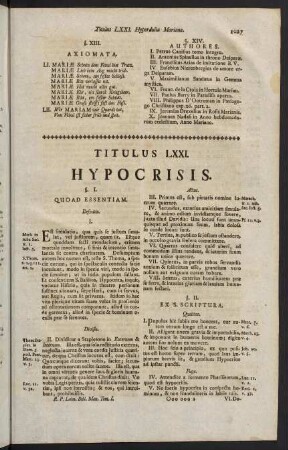 1027-1035, LXXI. Hypocrisis