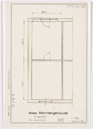Altes Pförtnergebäude [Teilgrundriss]