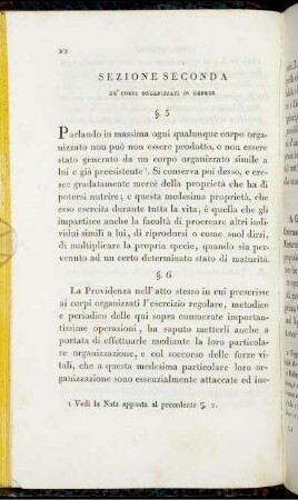 Sezione Seconda. De' Copri Organizzati In Genere.