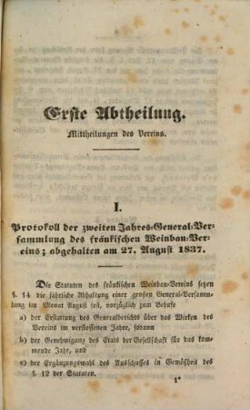 Jahrbücher des Fränkischen Weinbau-Vereins : in zwanglosen Heften. 4, 4. 1838