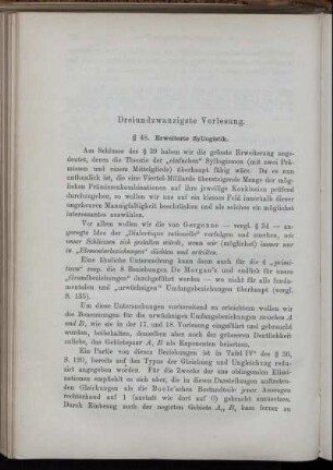 Dreiundzwanzigste Vorlesung [§§ 48-49]