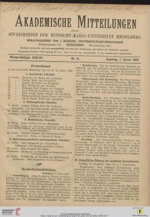Nr. 10 (7. Januar 1899)