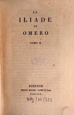 La iliade di Omero, 2