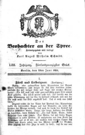 25. Stück, 19. Juni 1854