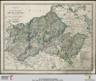 Charte von den Grossherzogthümern Mecklenburg