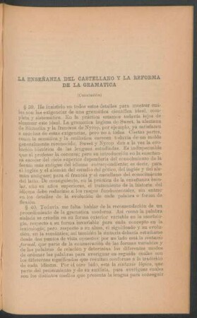 La enseñanza del castellano y la reforma de la gramática - (Conclusión)