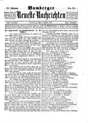 Bamberger neueste Nachrichten. 1869,10/12 = Jg. 9