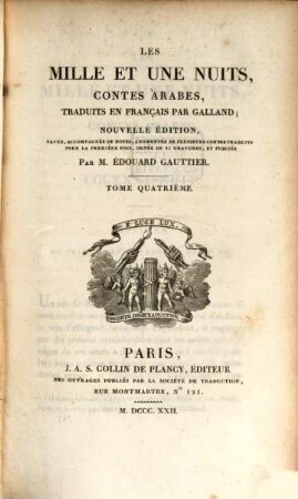 Les mille et une nuits : contes arabes, 4