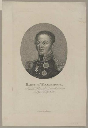 Bildnis des Baron v. Winzingerode