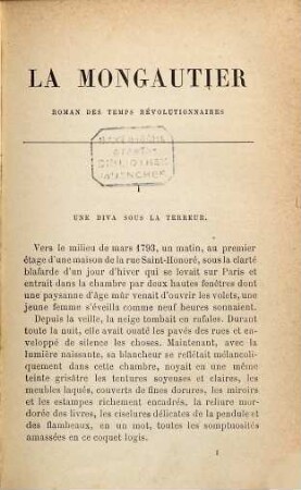 La Mongautier : Roman des temps révolutionnaires