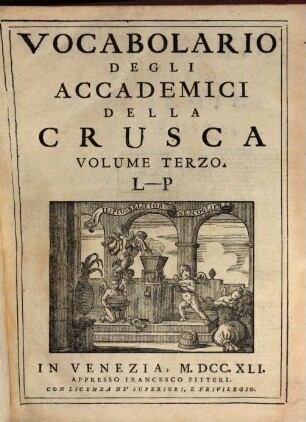 Vocabolario Degli Accademici Della Crusca, 3. L - P