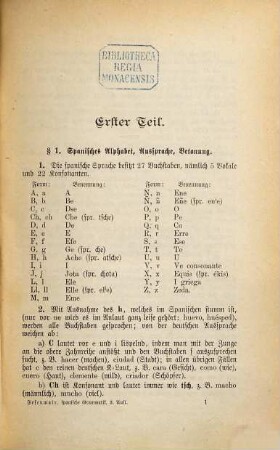 Lehrbuch der spanischen Sprache