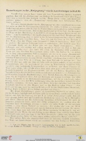 1: Bemerkungen zu der "Entgegnung" von G. Landenberger in Heft XI.