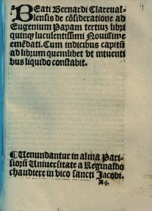 De consideratione ad Eugenium III. Pap. : lib. quinque
