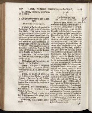 §. 98. IX. .Der Fränckische Creyß,[...]