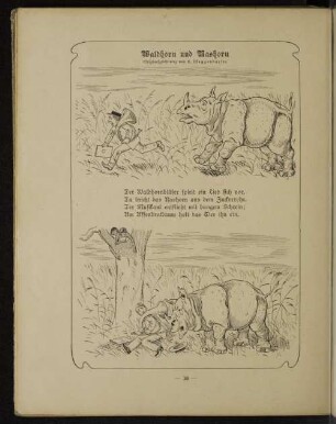 Waldhorn und Nashorn