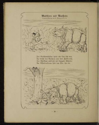 Waldhorn und Nashorn
