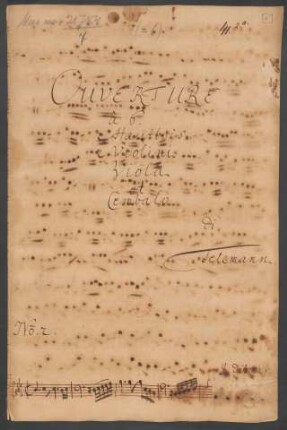 Ouvertüren; strings, ob (2), bc; B-Dur; TWV 55:B 13