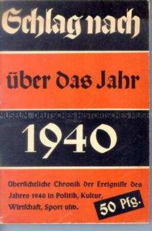 Chronik der wichtigsten Ereignisse des Jahres 1940