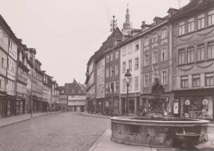 Bad Langensalza. Marktstraße : Bad Langensalza. Marktstraße mit Marktbrunnen