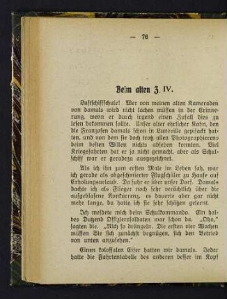 76 Beim alten 3. IV