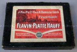 Schachtel für 12 "Flavin"-Fotoplatten im Format 13x18 (leer)
