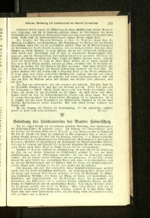 Gründung des Landesvereins des Bundes Heimatschutz.