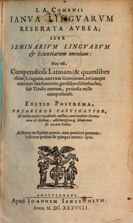 Ianua linguarum reserata aurea